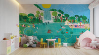 Sunny Picnic Kids Wall Mural - Wallanza