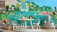 Sunny Picnic Kids Wall Mural - Wallanza