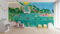 Sunny Picnic Kids Wall Mural - Wallanza