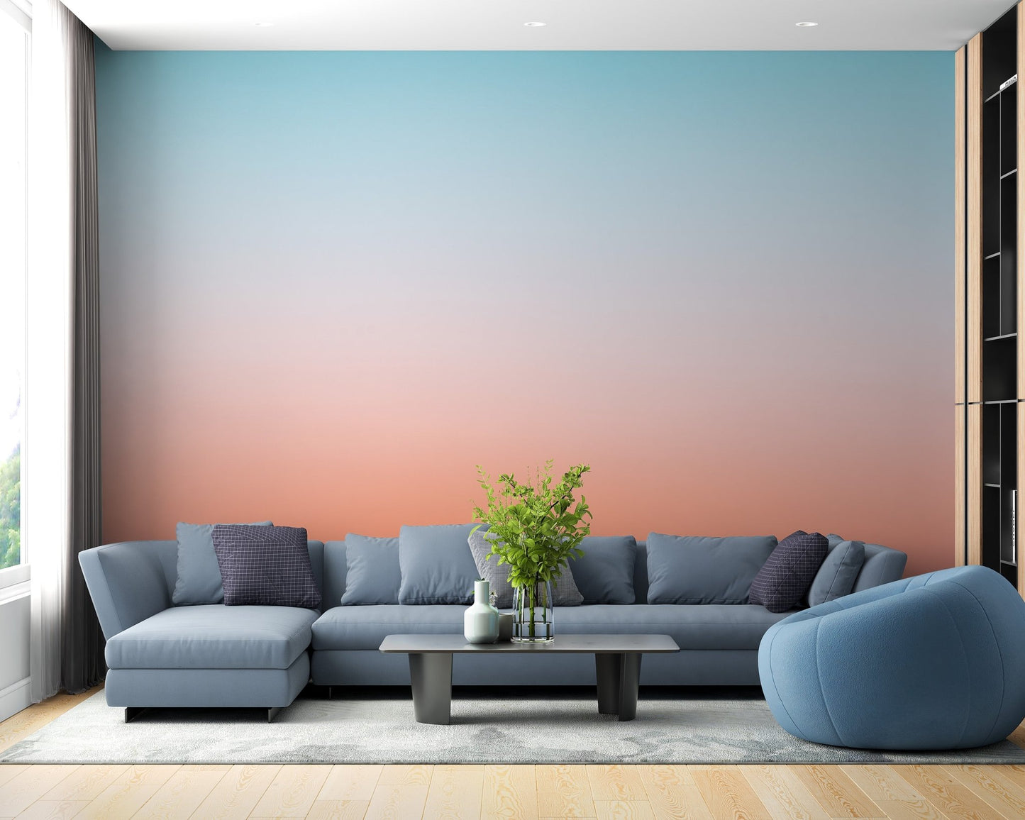 Sunrise ombre mural for modern spaces
