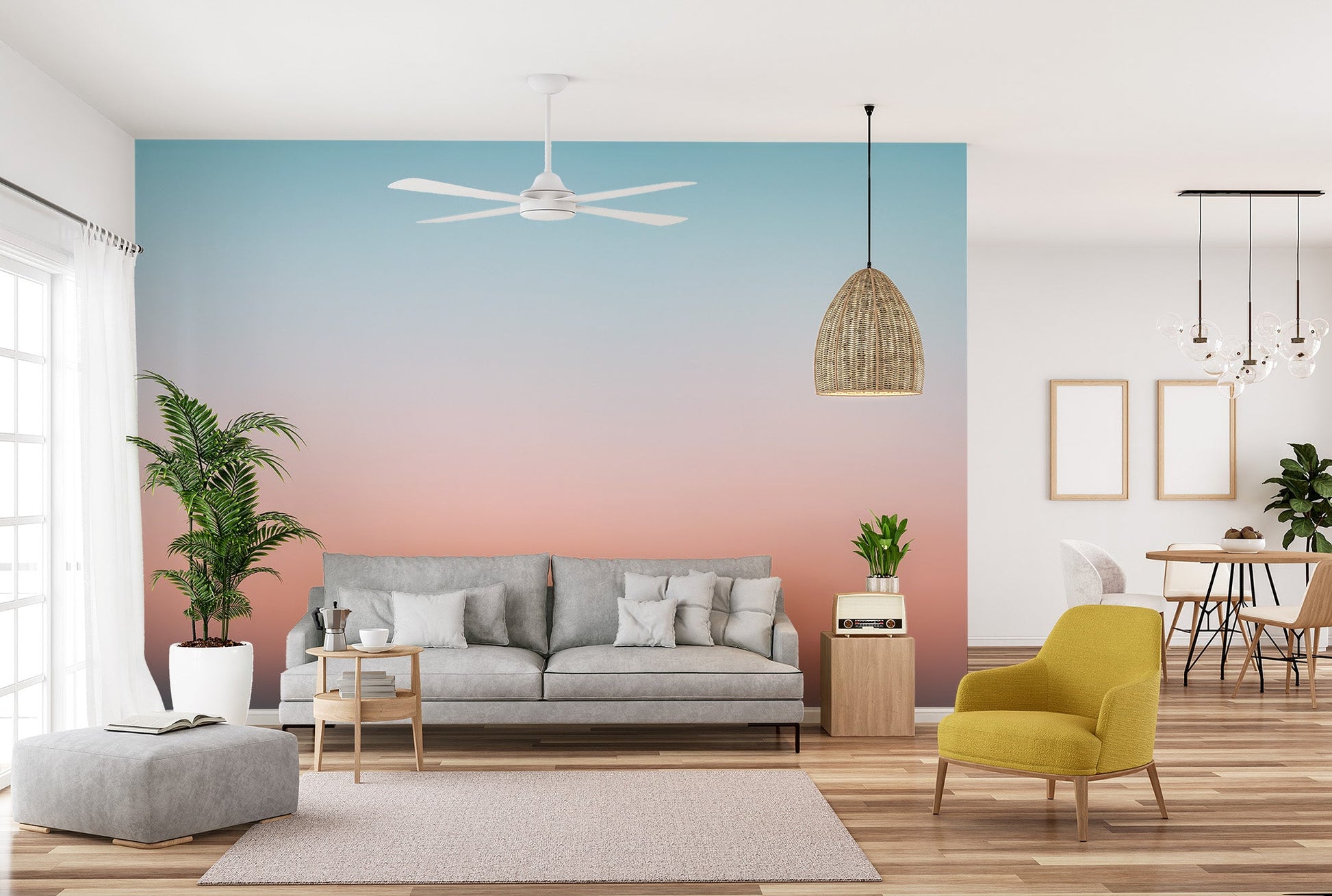 Sunrise Gradient Peaceful Wall Mural - Wallanza