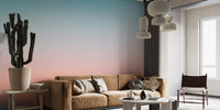 Gradient wall mural with sunrise hues
