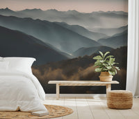 Sunrise Misty Mountain Wallpaper - Wallanza
