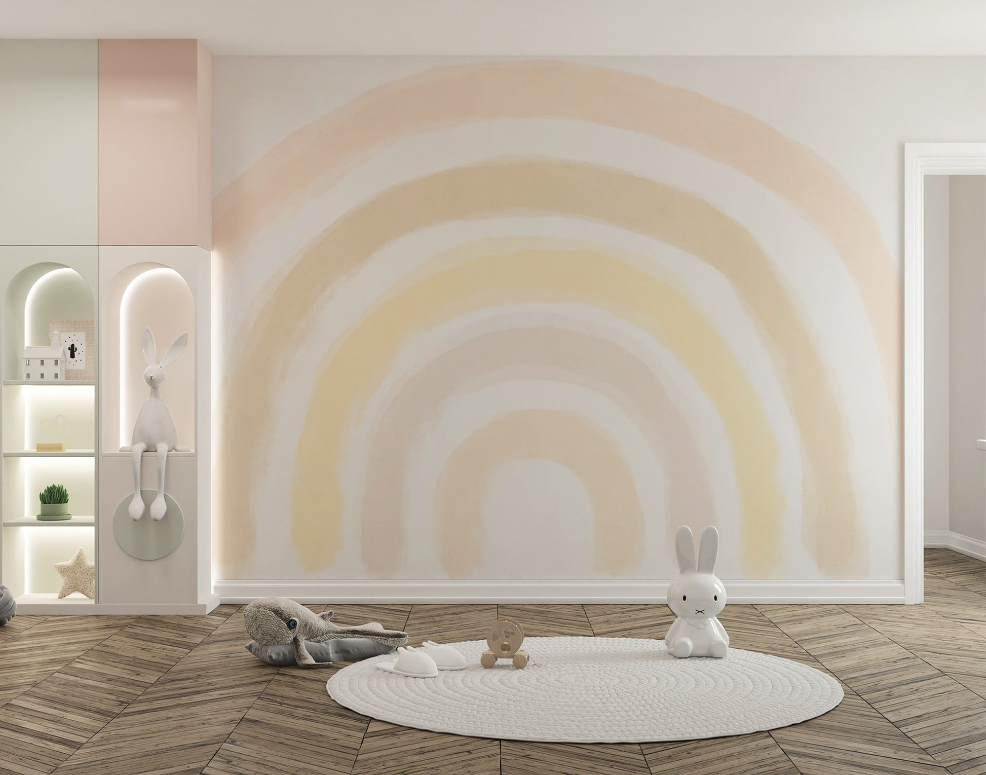 Sunrise Rainbow Wallpaper Mural - Wallanza