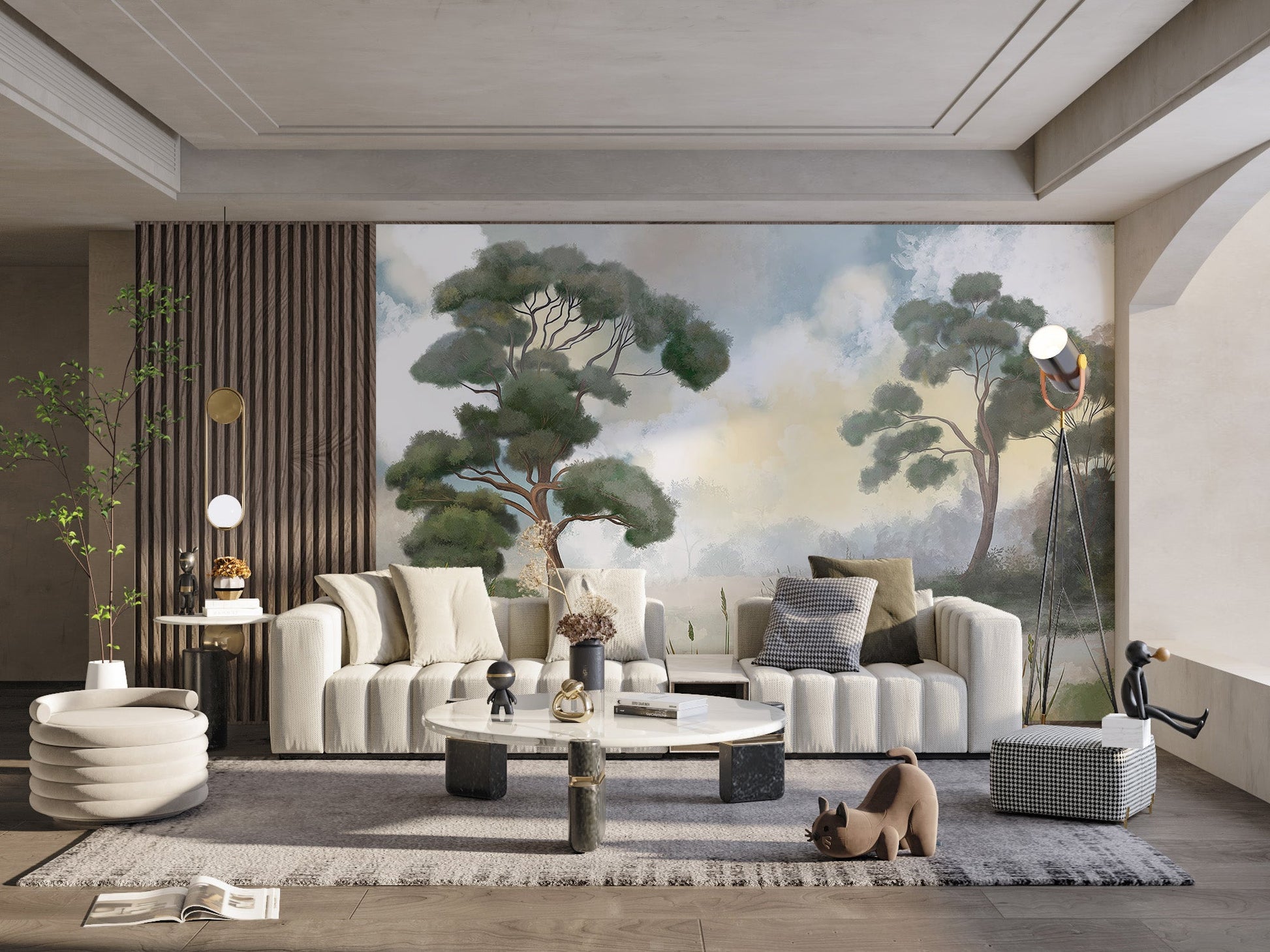Sunrise Serenity Tree Wall Mural - Wallanza