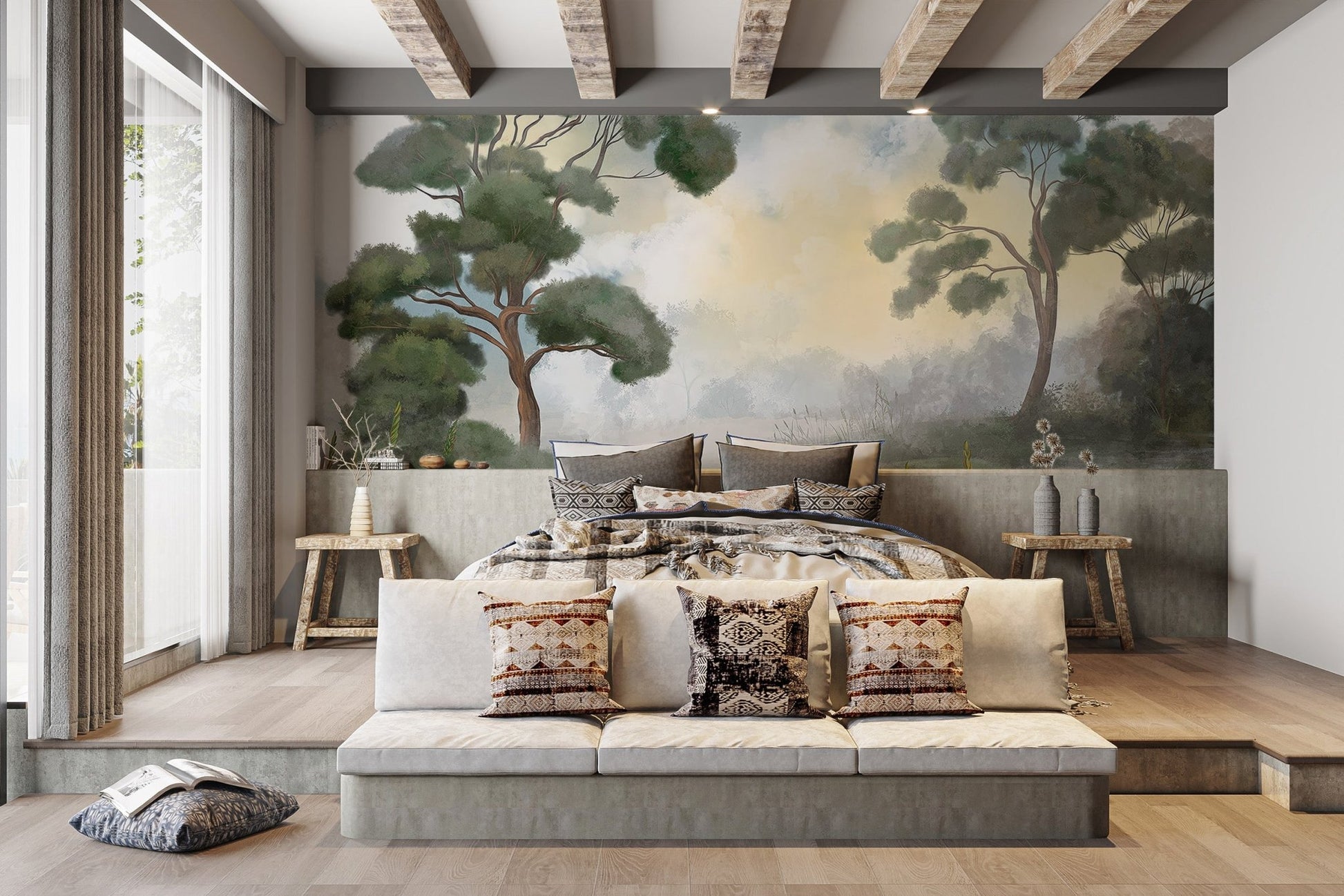 Sunrise Serenity Tree Wall Mural - Wallanza