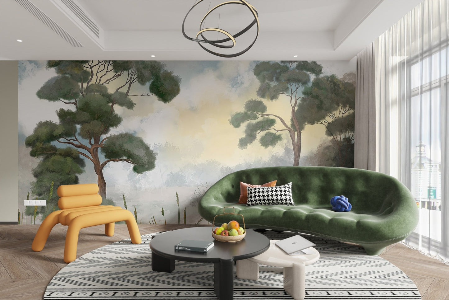 Sunrise Serenity Tree Wall Mural - Wallanza