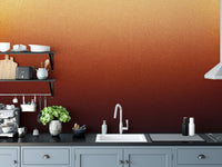 Warm ombre mural with sunset-inspired hues

