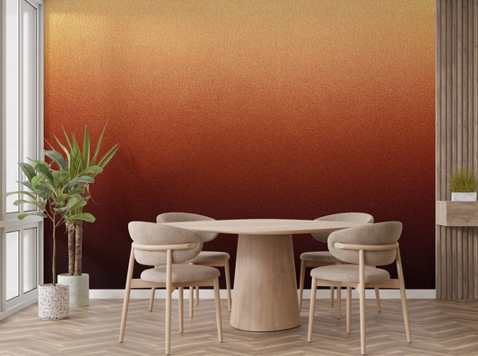 Sunset blaze textured wall mural in amber red hues.