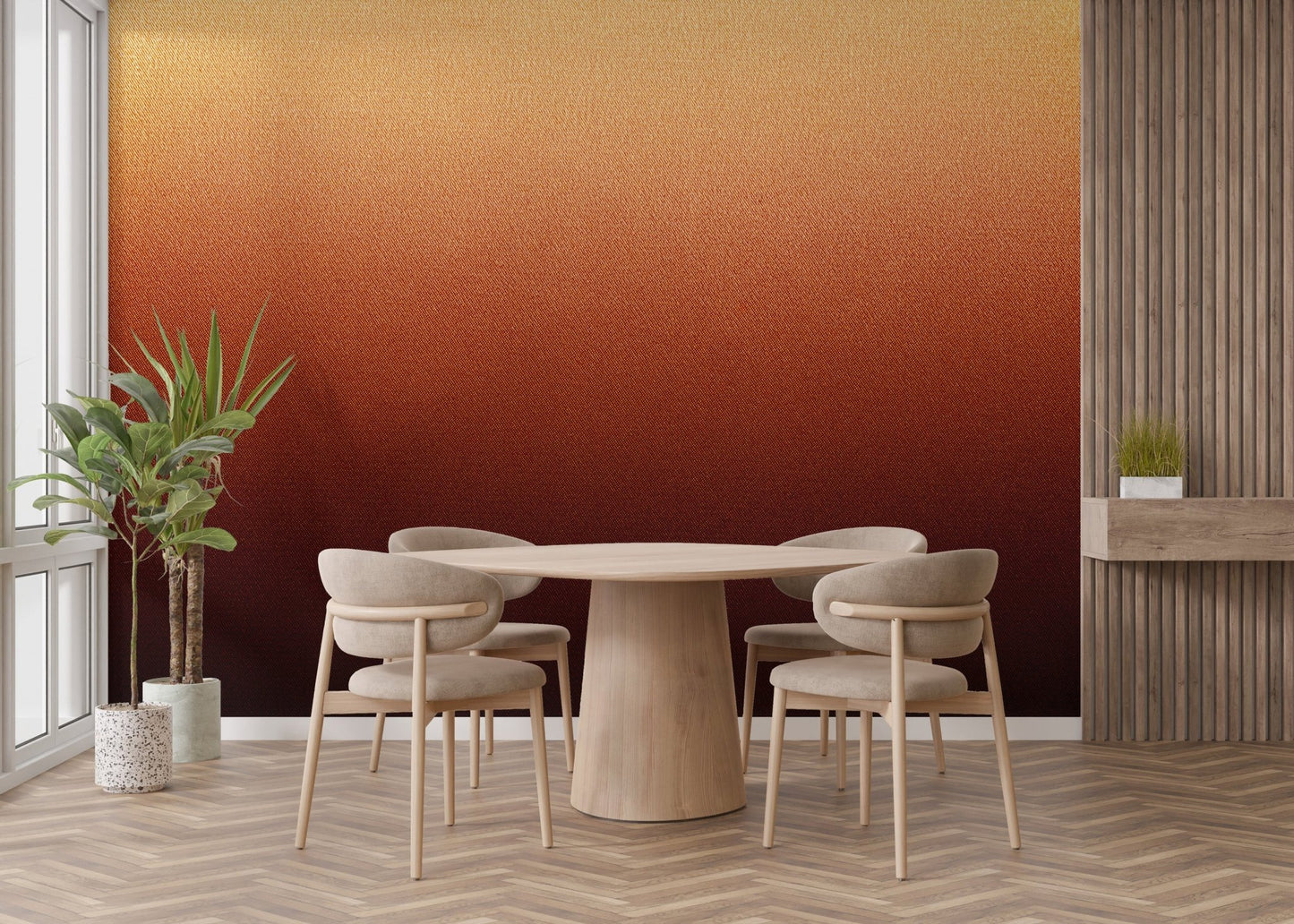 Sunset blaze textured ombre wall mural
