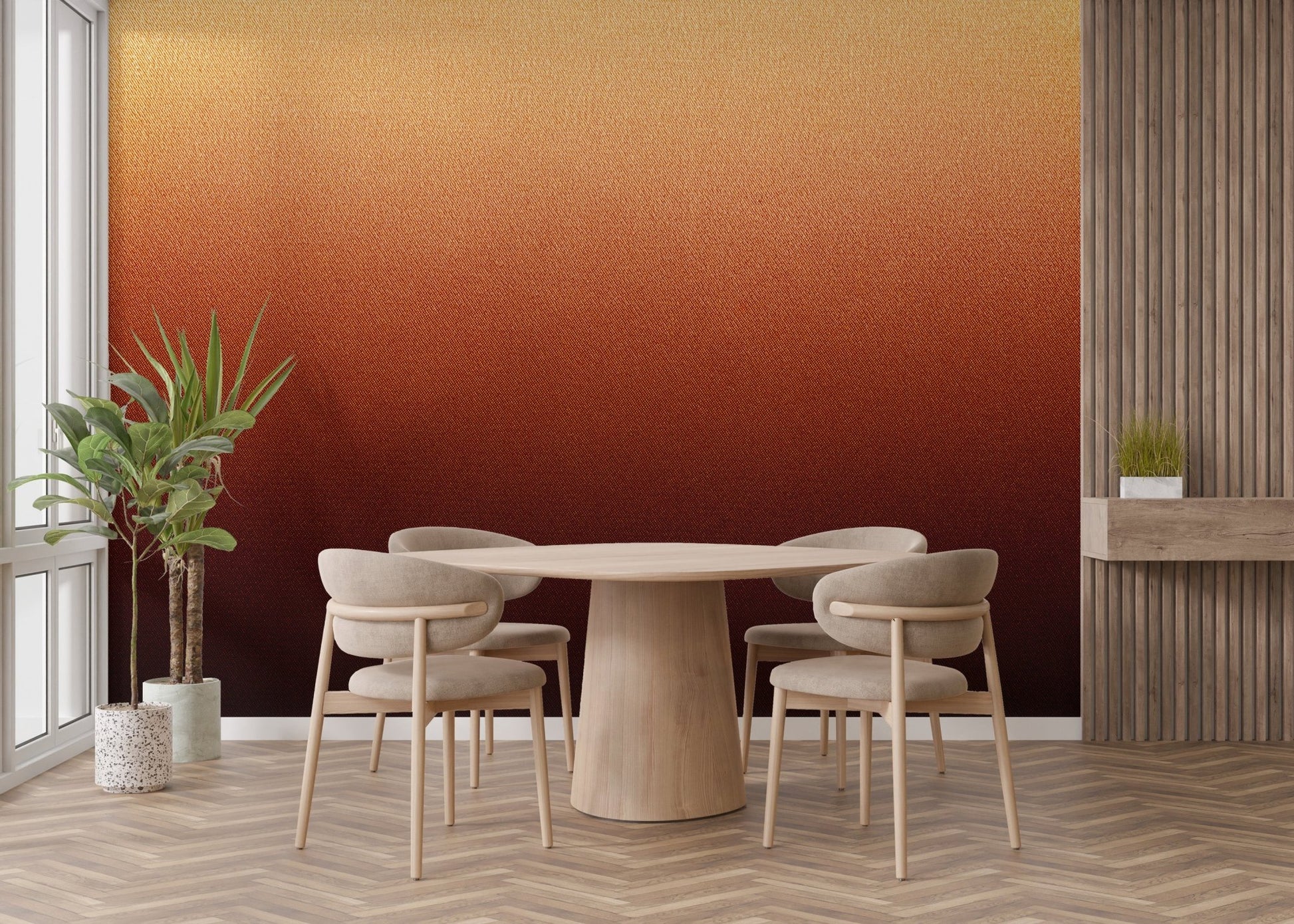 Sunset blaze textured ombre wall mural
