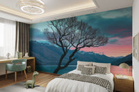 Sunset Lake Tree Wallpaper - Wallanza