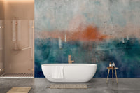 Sunset Seascape Watercolor Wall Mural - Wallanza