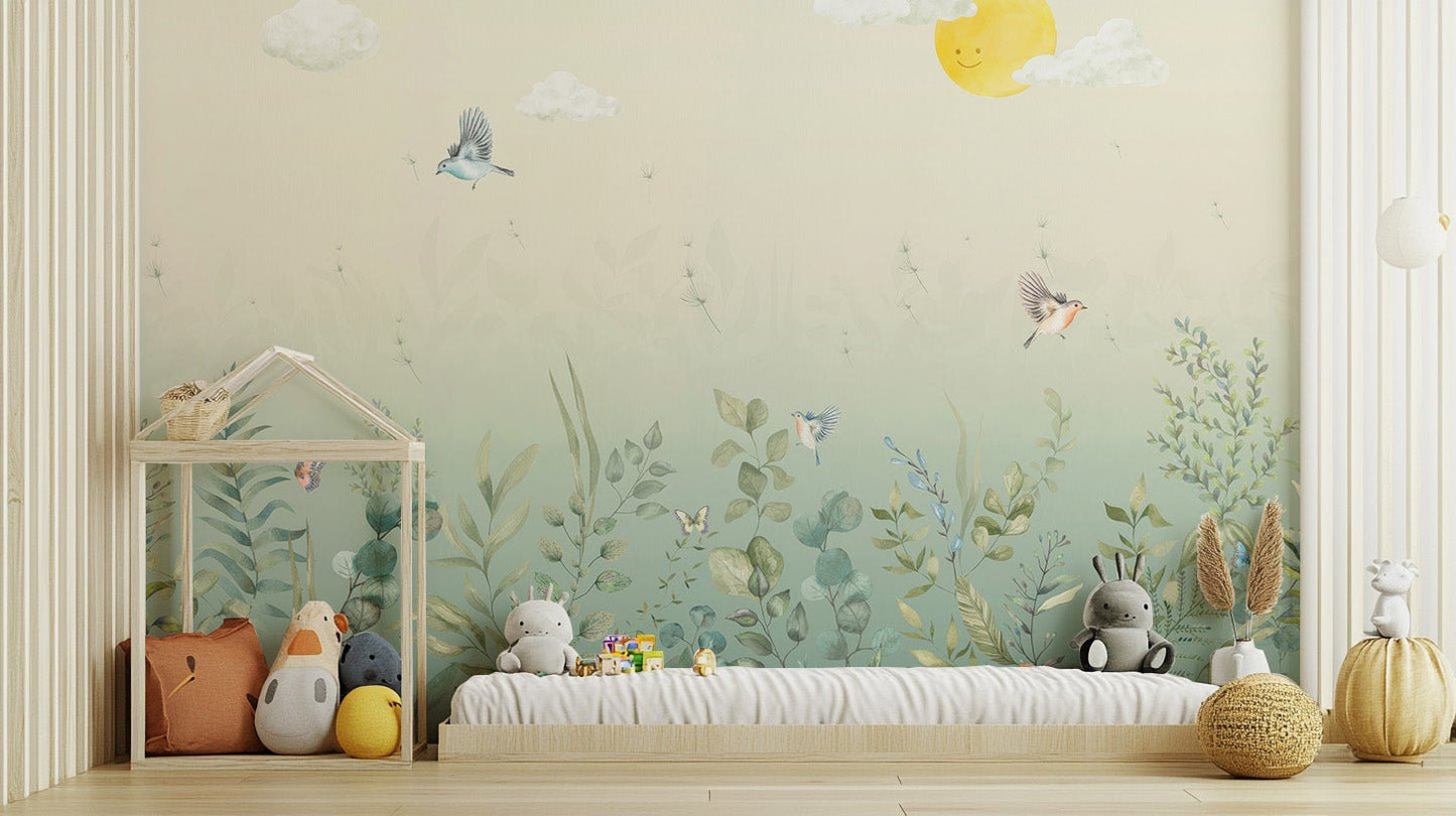 Sunshine Garden Wallpaper Mural - Wallanza