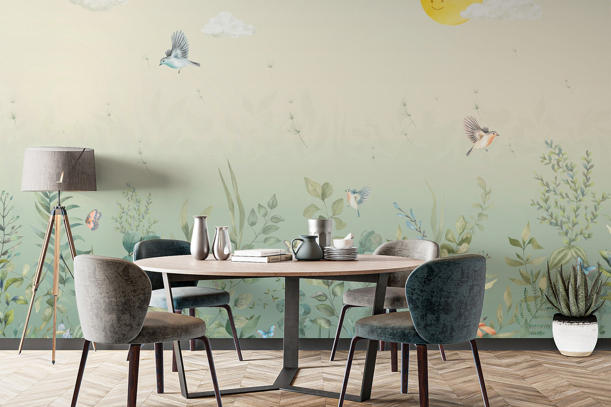 Botanical Wallpaper for Walls - floral and plants Designs