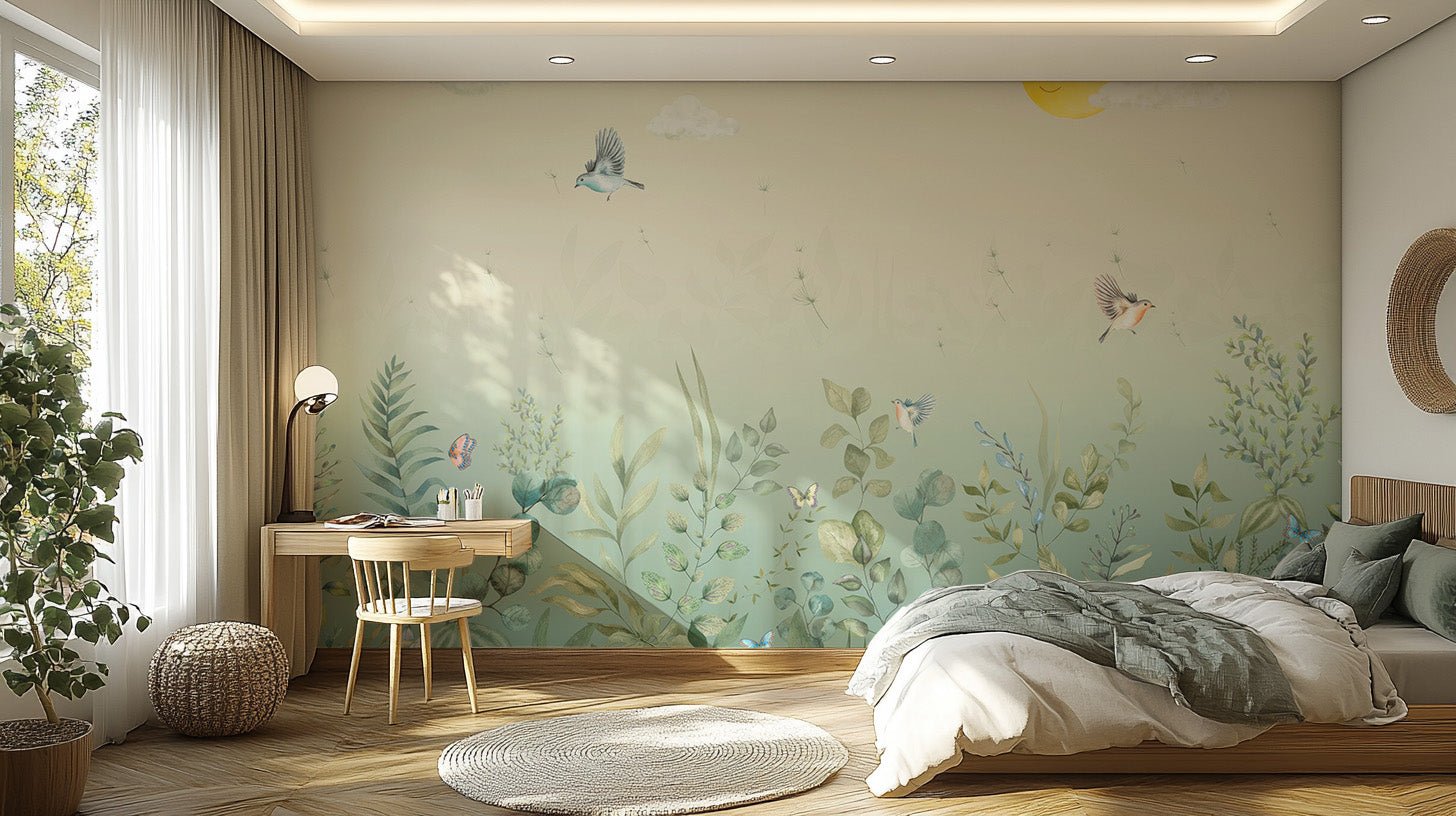 Sunshine Garden Wallpaper Mural - Wallanza