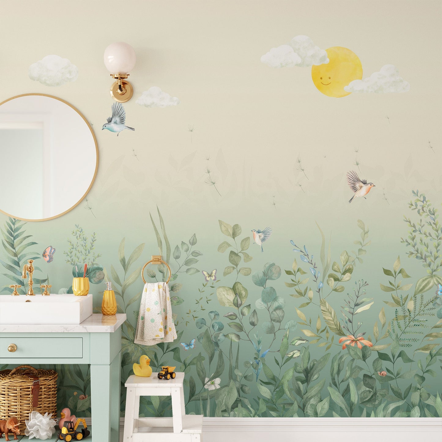 Sunshine Garden Wallpaper Mural - Wallanza