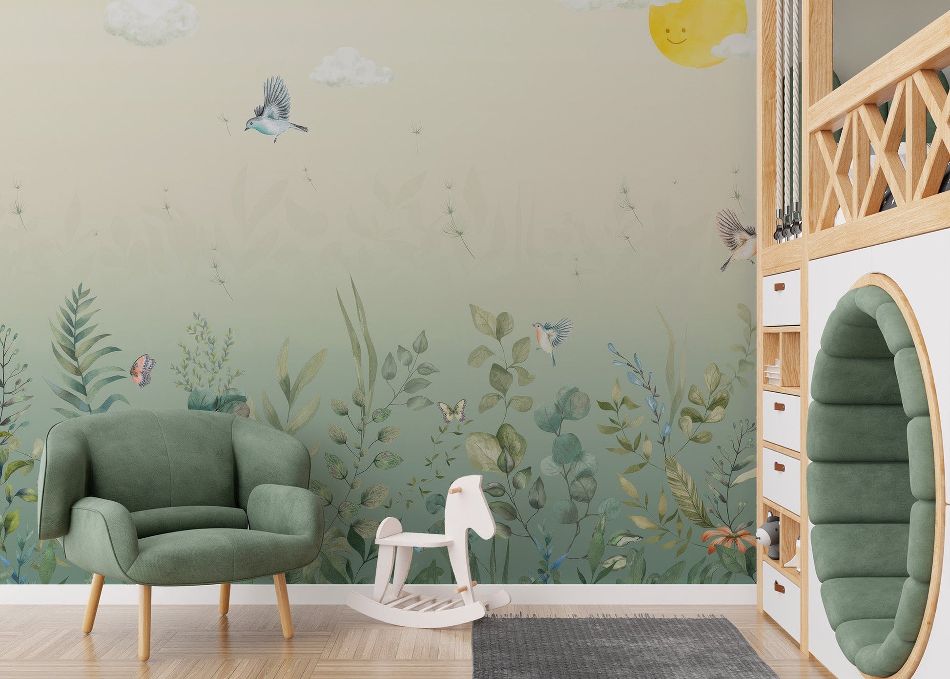 Sunshine Garden Wallpaper Mural - Wallanza