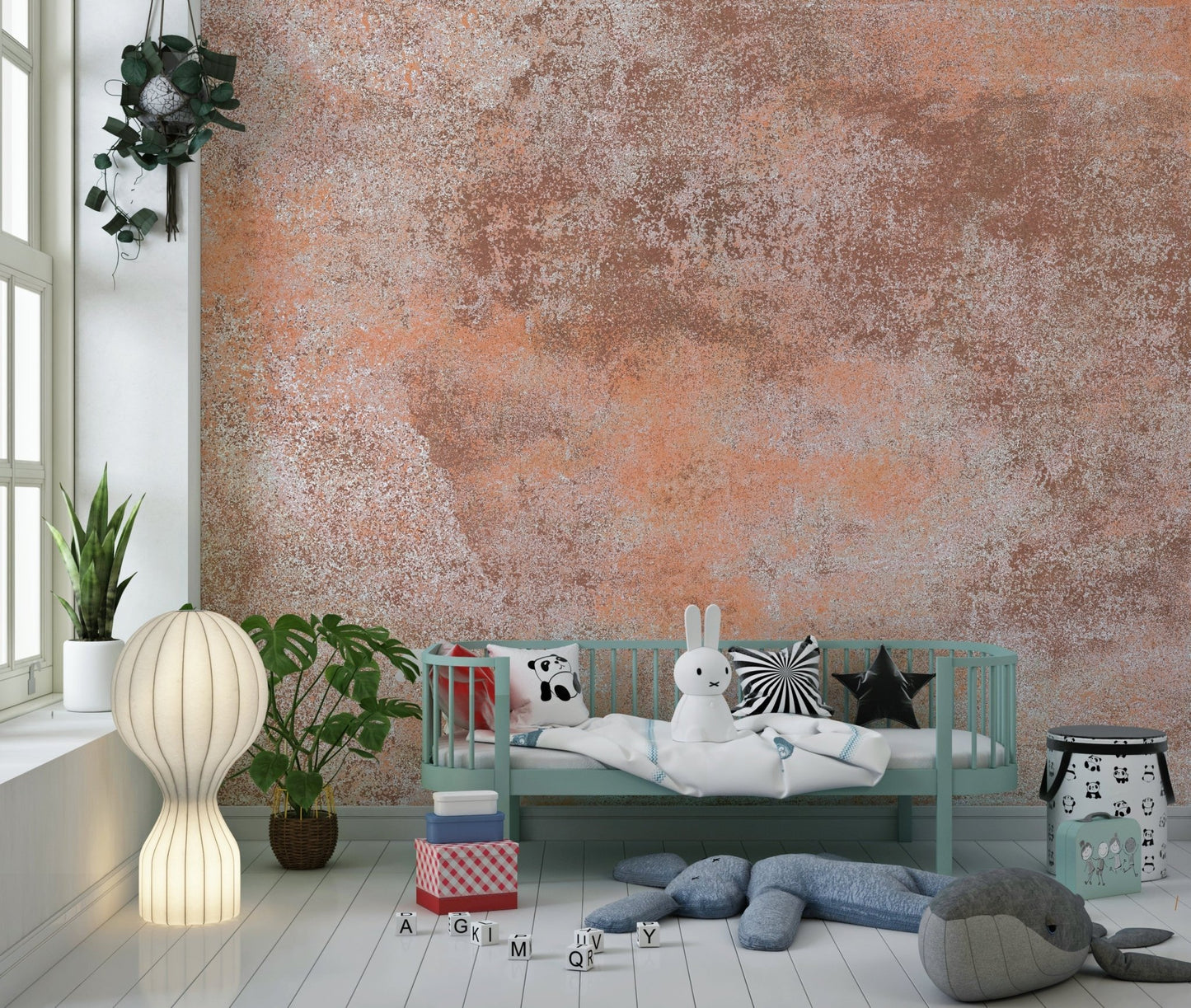 Terra Cotta Rust Wall Mural - Wallanza