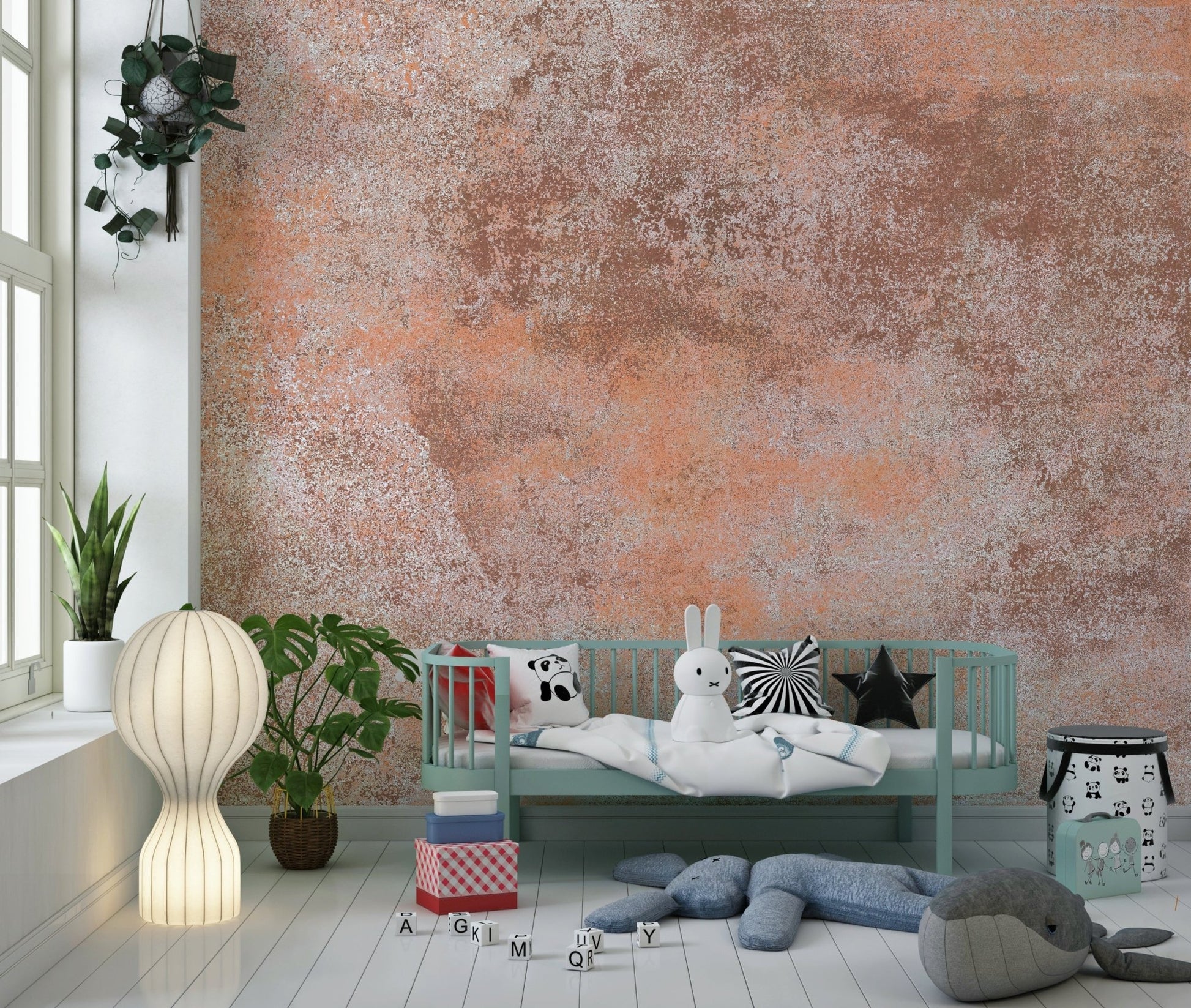 Terra Cotta Rust Wall Mural - Wallanza