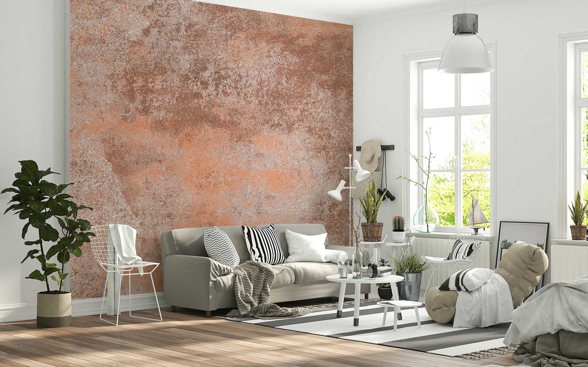 Terra Cotta Rust Wall Mural - Wallanza