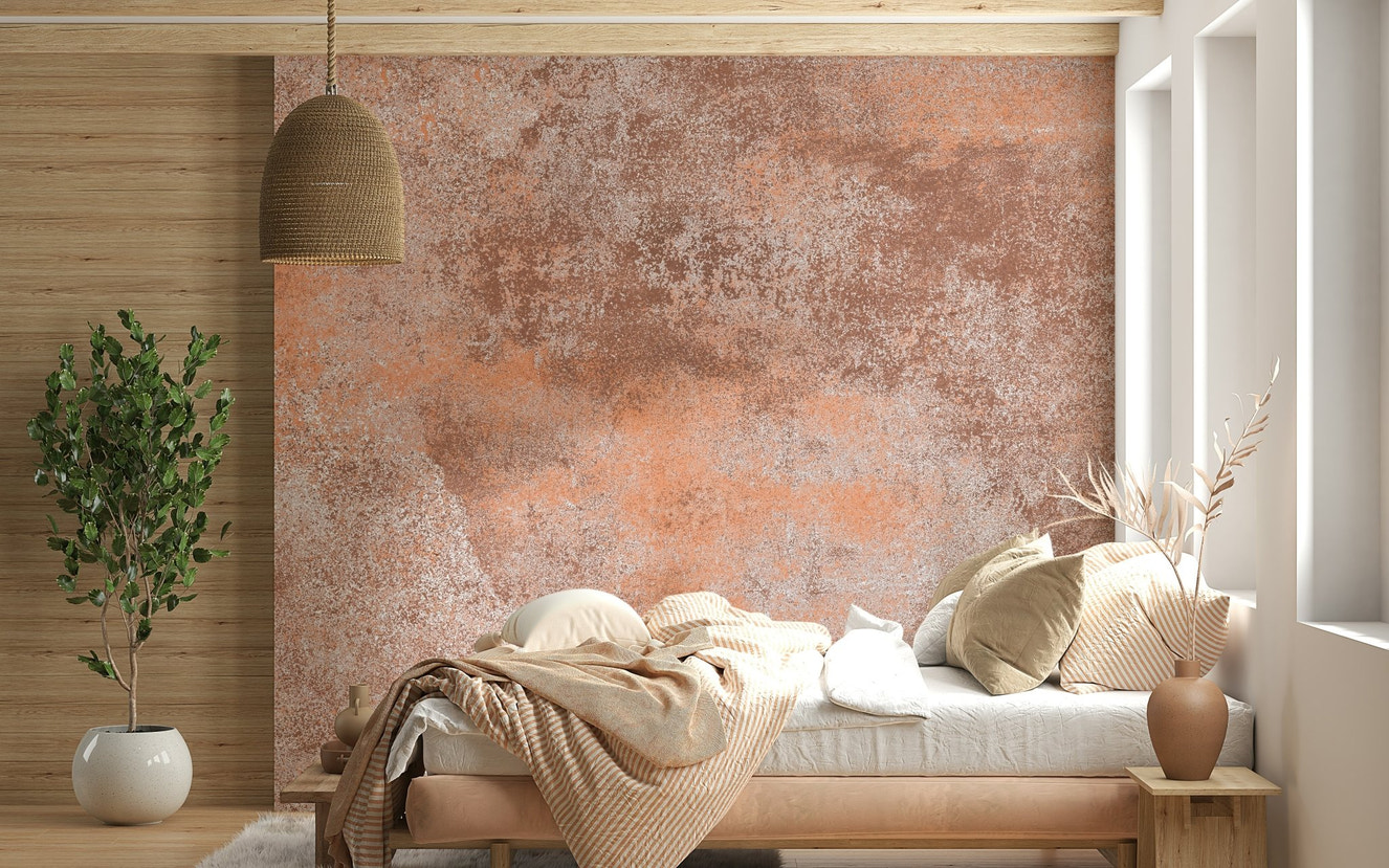 Terra Cotta Rust Wall Mural - Wallanza