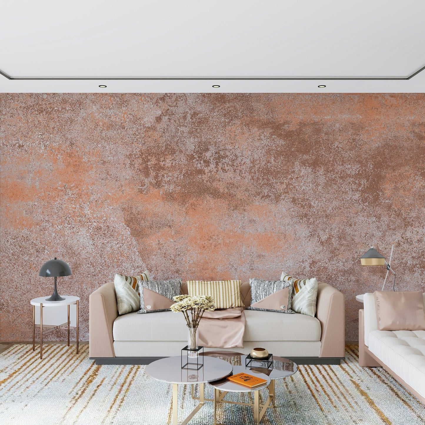 Terra Cotta Rust Wall Mural - Wallanza