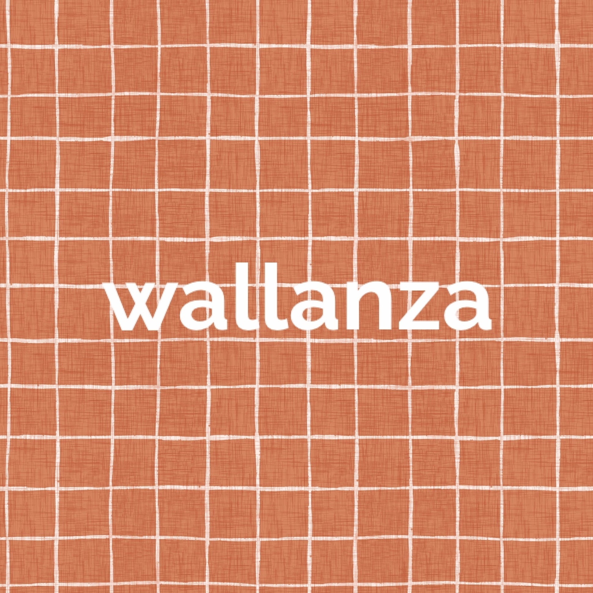 Soft terracotta backdrop with white lines wallpaper murals.
