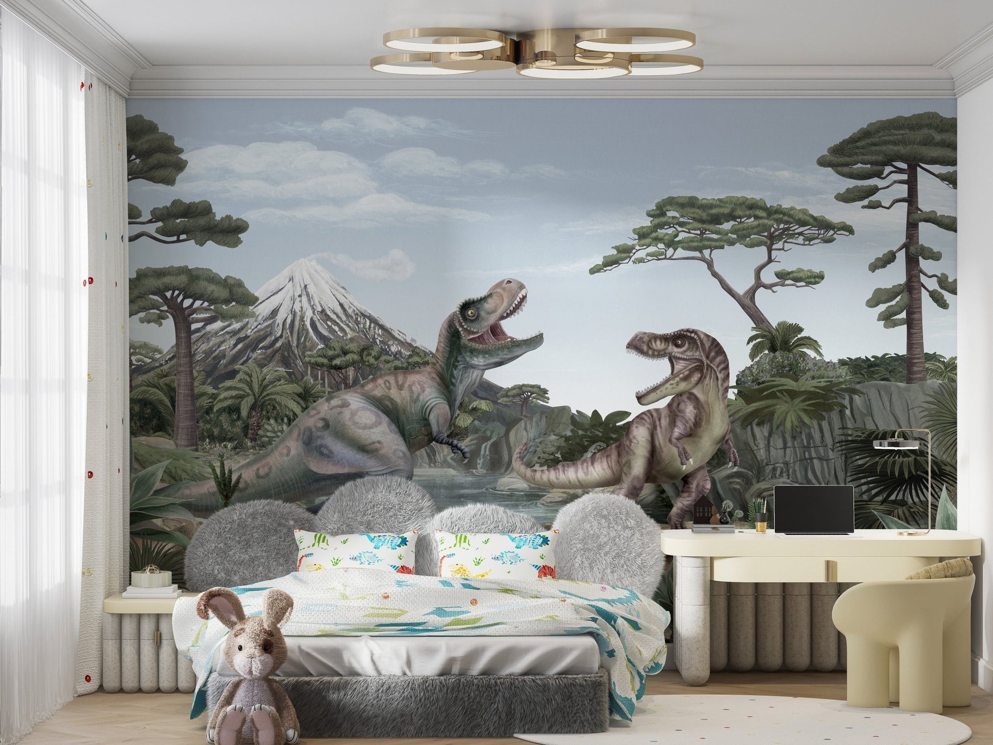 Terrific T - Rex Dinosaur Mural Wallpaper - Wallanza