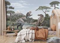 Terrific T - Rex Dinosaur Mural Wallpaper - Wallanza
