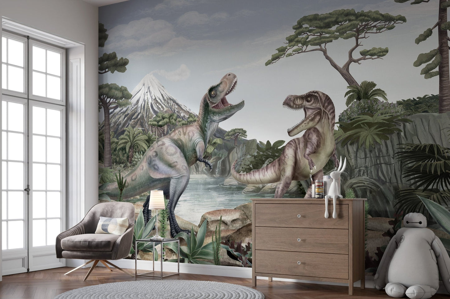 Terrific T - Rex Dinosaur Mural Wallpaper - Wallanza