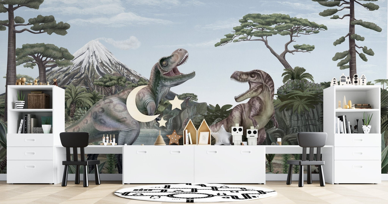 Terrific T - Rex Dinosaur Mural Wallpaper - Wallanza