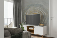 Textured Concentric Circles Wall Mural - Wallanza