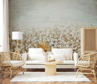 Textured Cotton Field Wall Mural - Wallanza