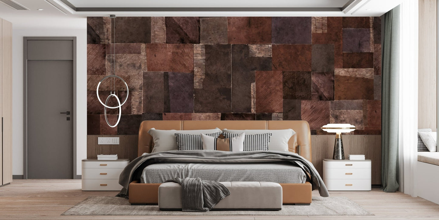 Textured Earth Tones Wallpaper Mural - Wallanza