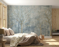 Textured Forest Wall Mural - Wallanza