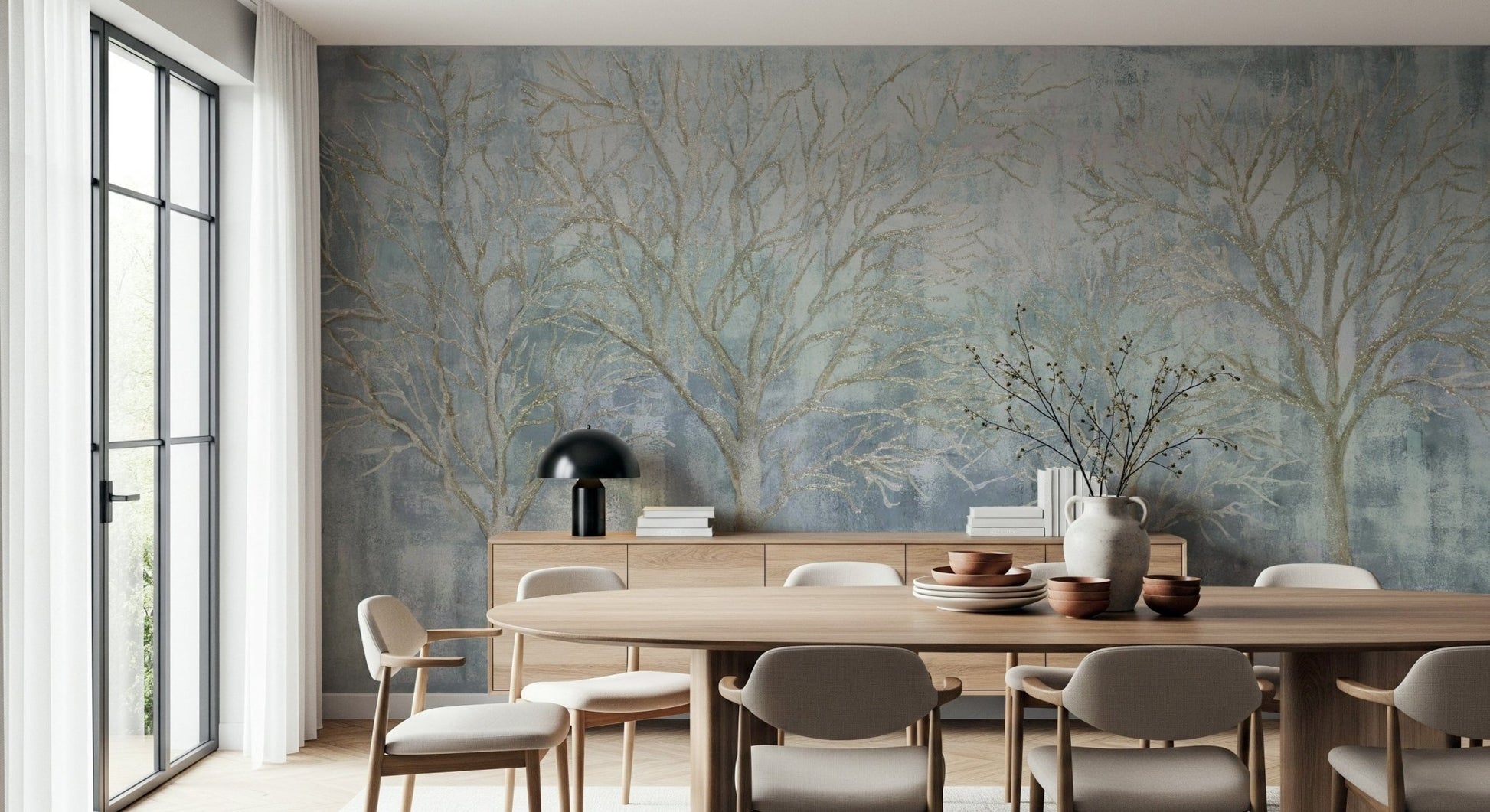 Textured Forest Wall Mural - Wallanza
