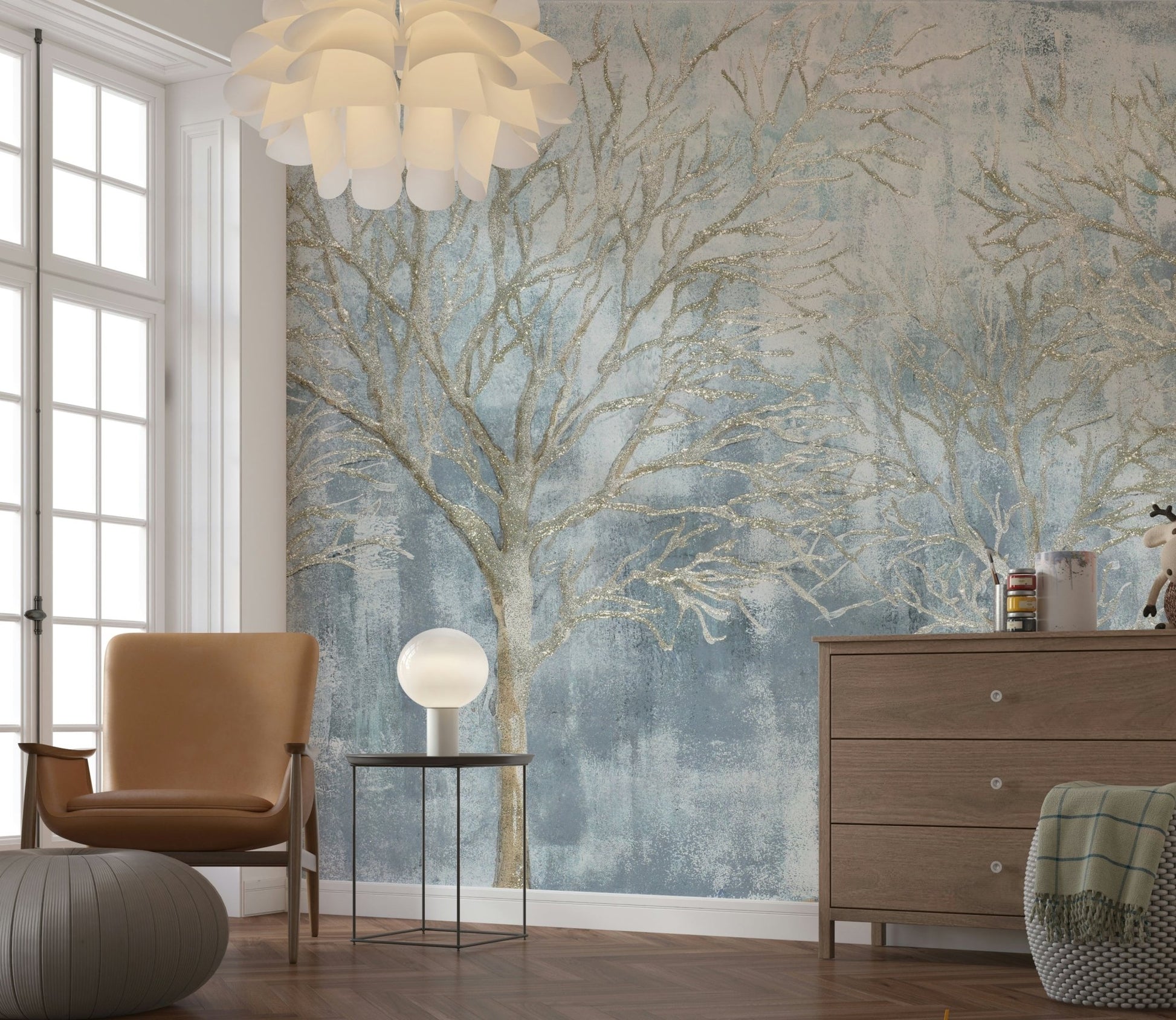 Textured Forest Wall Mural - Wallanza