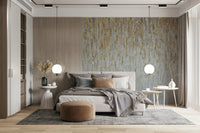 Textured Metallic Abstract Wall Mural - Wallanza