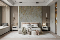 Textured Metallic Abstract Wall Mural - Wallanza
