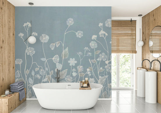 Textured Wildflower Wall Mural - Wallanza