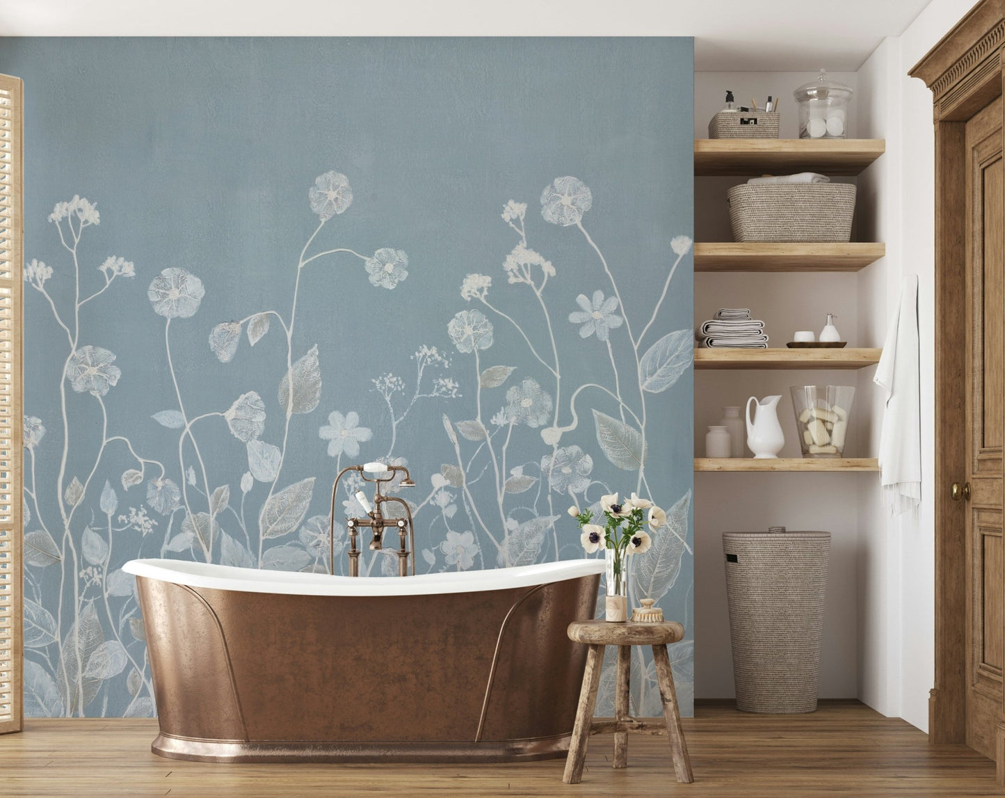 Textured Wildflower Wall Mural - Wallanza