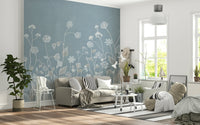 Textured Wildflower Wall Mural - Wallanza