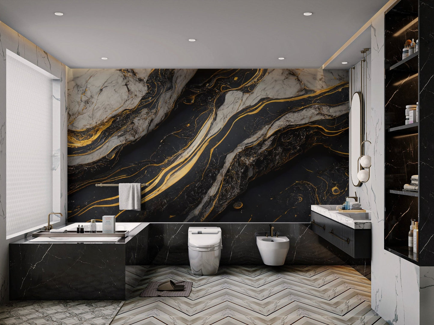 Durable wallpaper perfect for bathroom walls