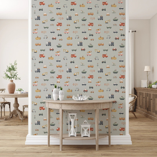 Toot Toot: A Whimsical Vehicle Parade Wallpaper⁠ - Wallanza
