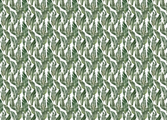 Watercolor Palm Green Leaves Wallpaper