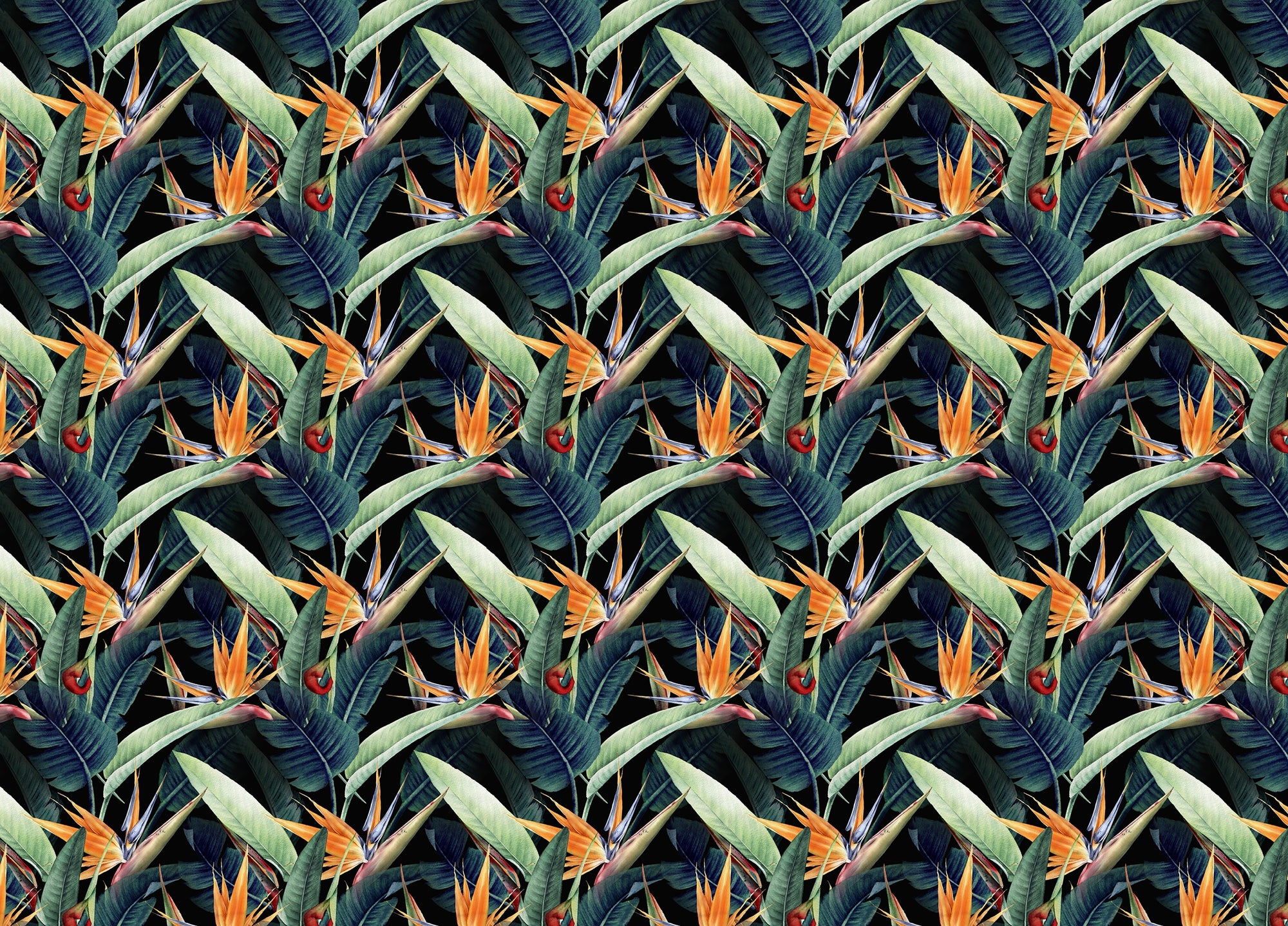 Watercolor Tropical Leaves Seamless Wallpaper