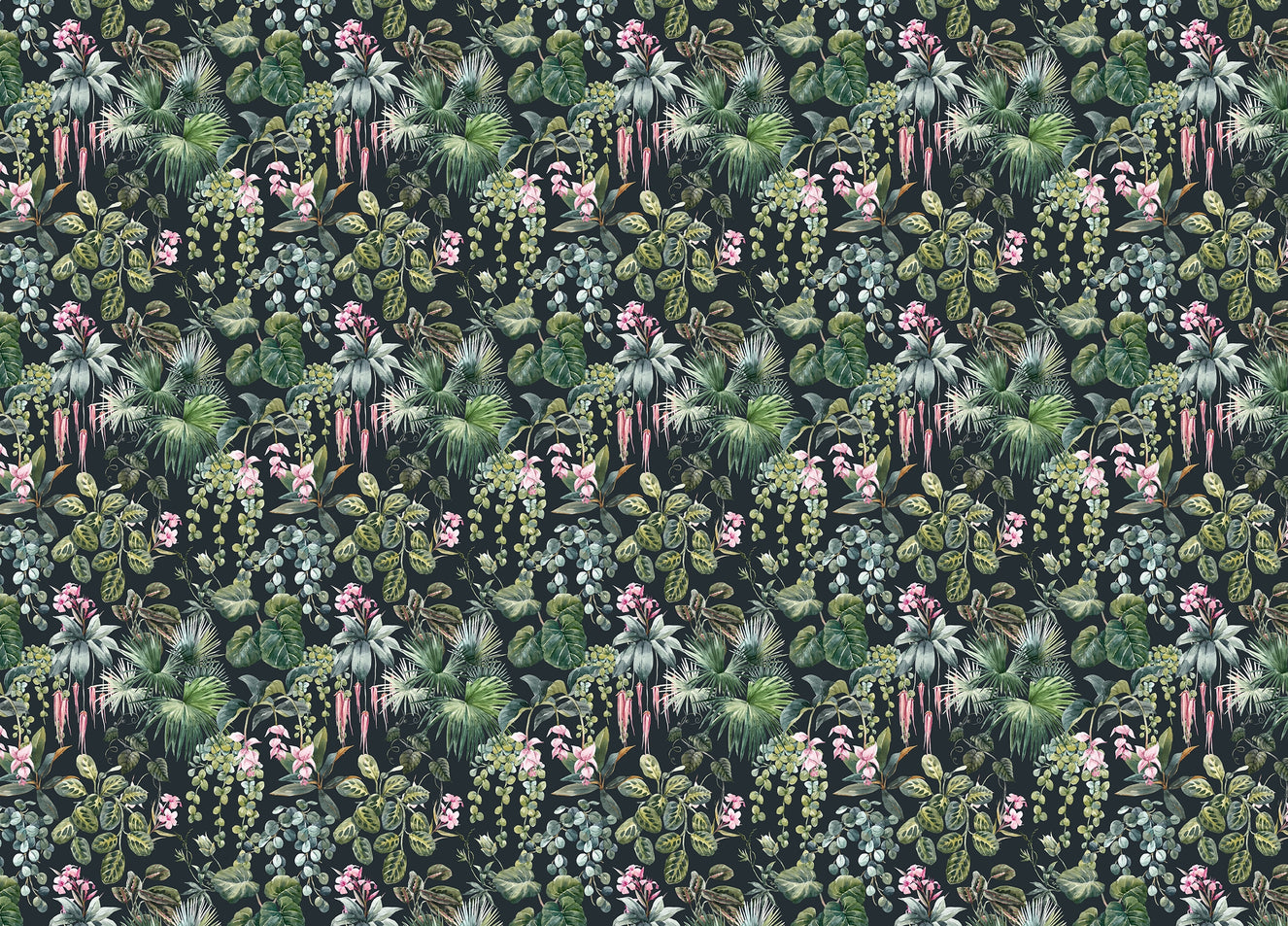 Tropical Pattern Jungle Flower Wallpaper