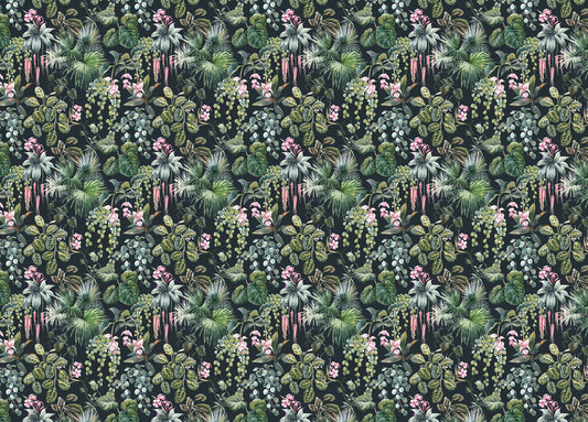 Tropical Pattern Jungle Flower Wallpaper