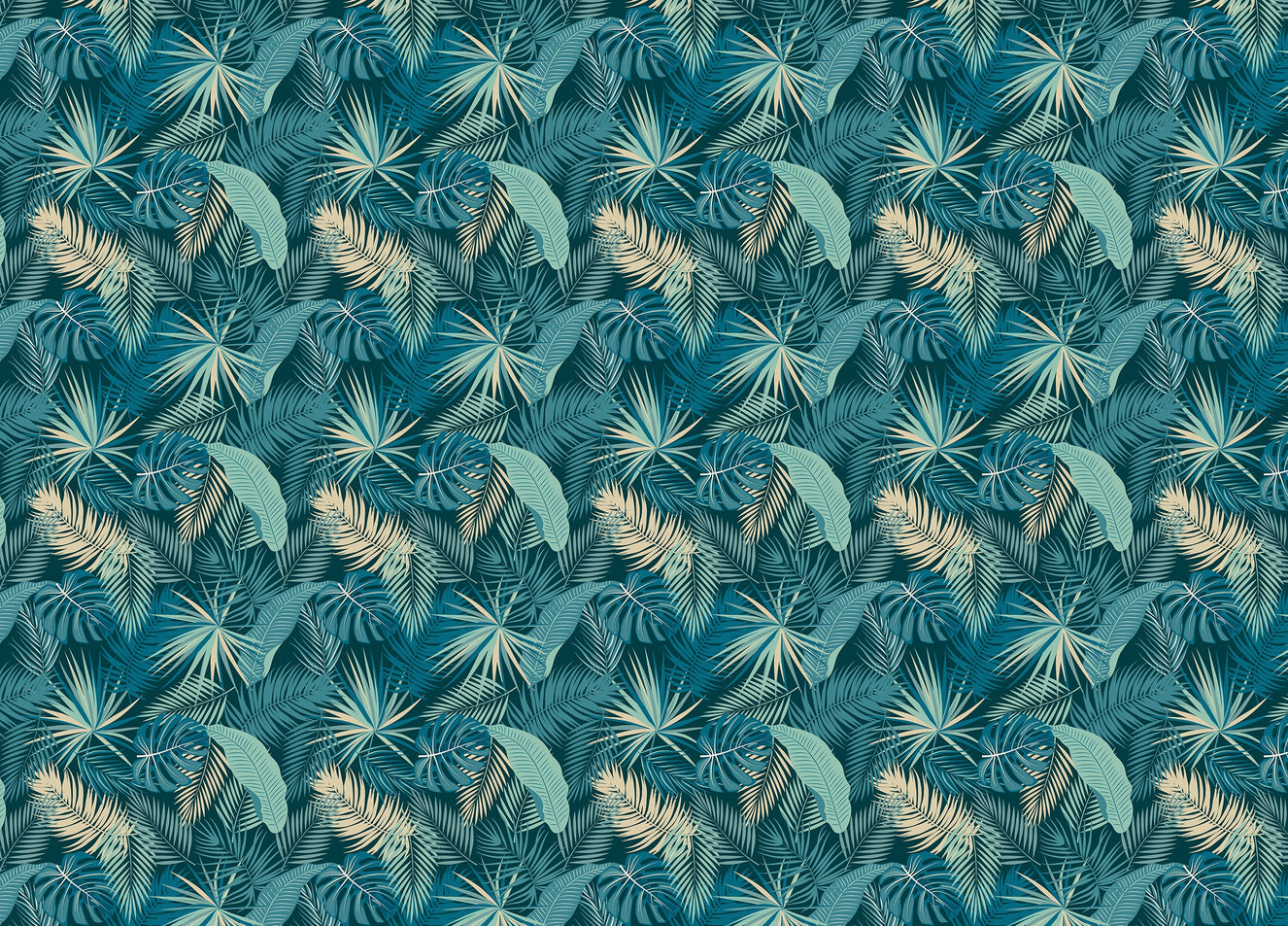 Jungle Palm Leaves Tropical Wallpaper For Walls